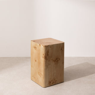 Burl Plinth Table - Square