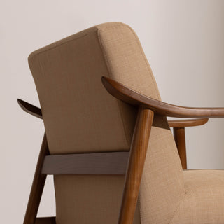 Linen & Walnut Armchair
