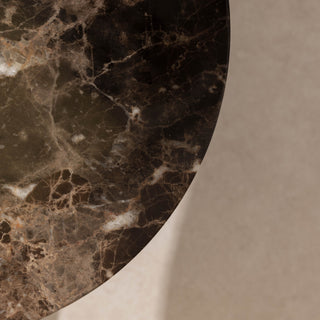 Travertine & Marble Side Table