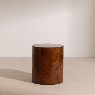 Mahogany Burl Side Table