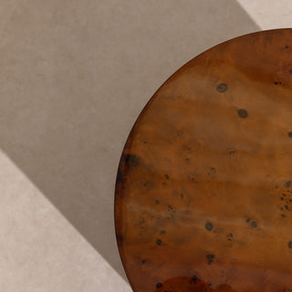 Mahogany Burl Side Table