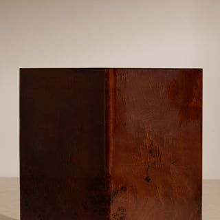 Mahogany Burl Plinth Table