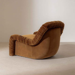 Ruched Lounge Chair - Cinnamon