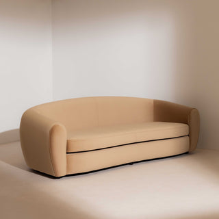 Piped Velvet Sofa