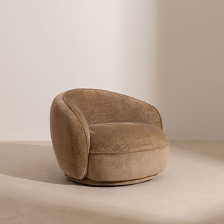 Swivel Lounge Chair - Caramel