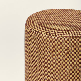 Pouffe with Ball Feet, Checkerboard
