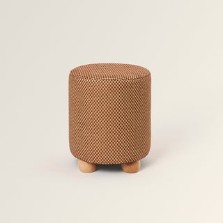 Pouffe with Ball Feet, Checkerboard