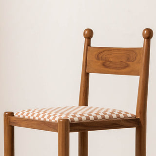 Finials Dining Chair with Upholstered Seat