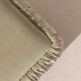 Ruched Velvet Pouffe - Eucalyptus