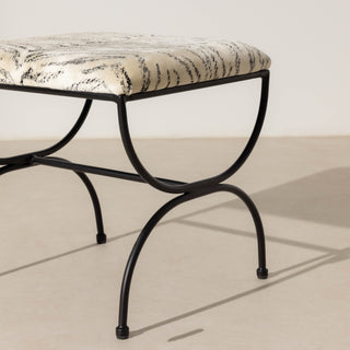 Metal & Tiger Low Stool
