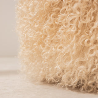 Mongolian Sheepskin Pouffe