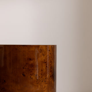 Mahogany Burl Side Table