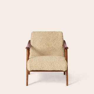 Shearling & Walnut Armchair