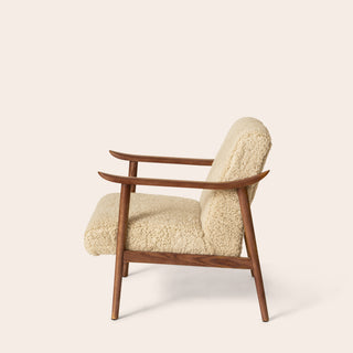 Shearling & Walnut Armchair