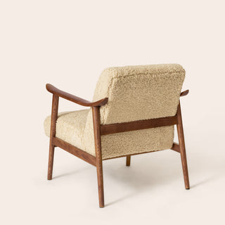 Shearling & Walnut Armchair