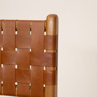 Leather Strap Bar Stool - Tan